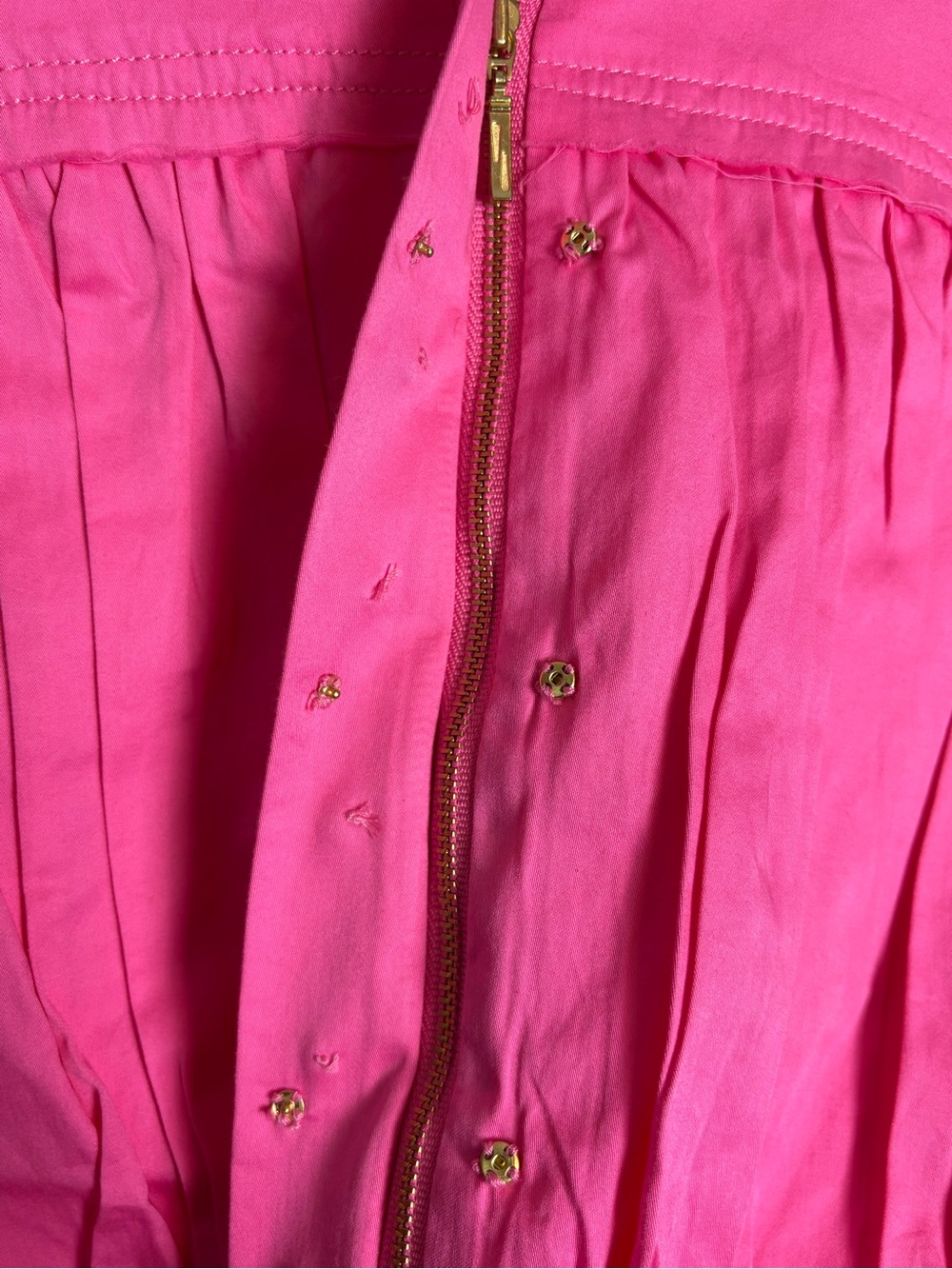 Aje Solstice Ring-Front Cutout 100% Cotton Mini Dress in Bright Pink Size 6 - Picture 8 of 16